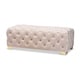 preview thumbnail 11 of 19, Gracewood Hollow Solanki Velvet Fabric Ottoman Bench