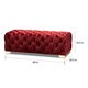 preview thumbnail 5 of 19, Gracewood Hollow Solanki Velvet Fabric Ottoman Bench
