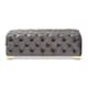 preview thumbnail 20 of 19, Gracewood Hollow Solanki Velvet Fabric Ottoman Bench Grey