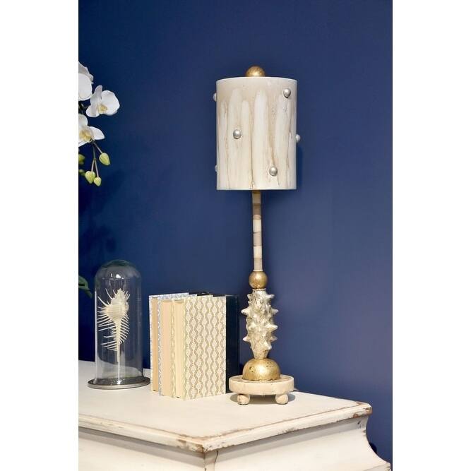 Pome Painted Gold and Silver Lucas McKearn Accent Table Lamp