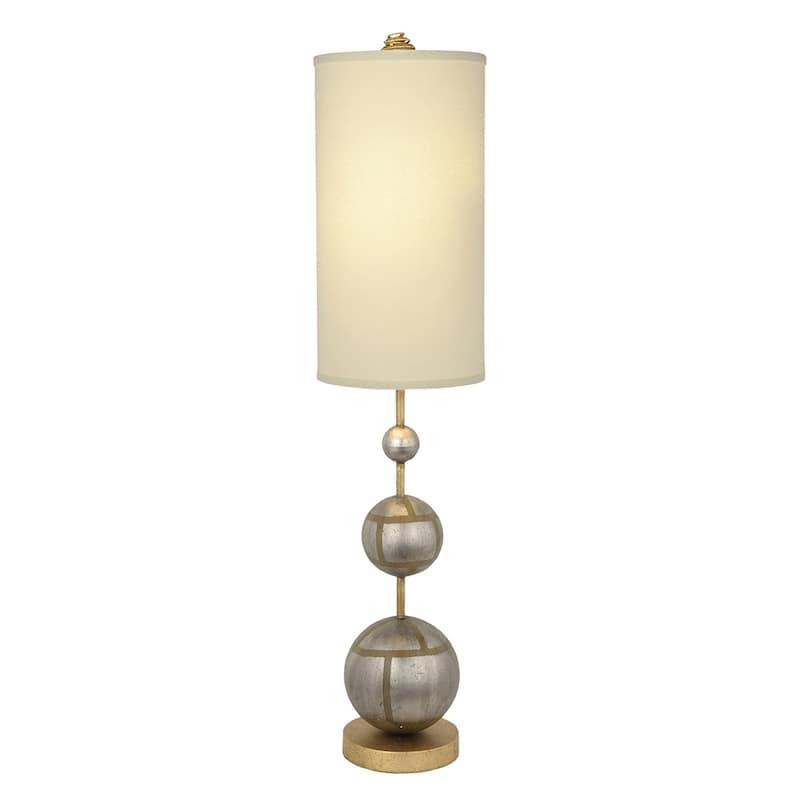 Marie Silver and Gold with Shade Buffet Table Lamp By Lucas McKearn