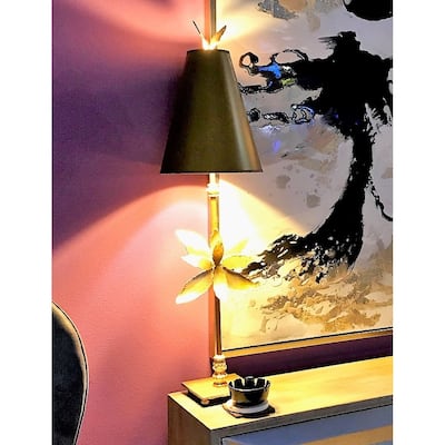 Azalea Distressed Gold Buffet Table Lamp By Lucas McKearn