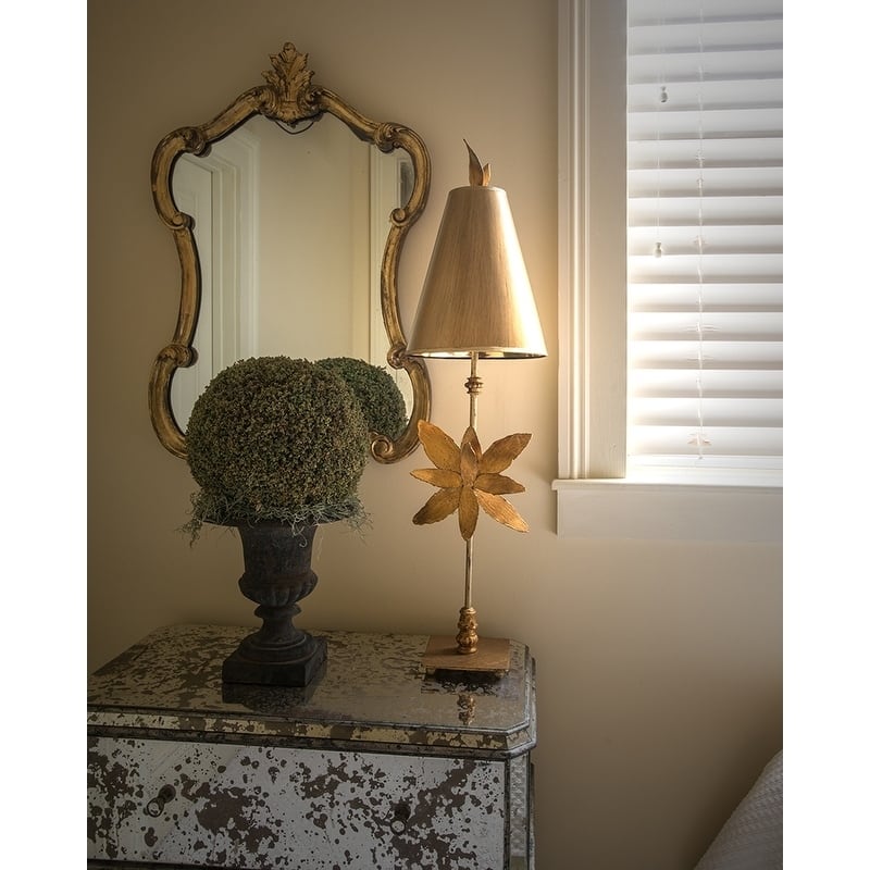 Azalea Distressed Gold Buffet Table Lamp By Lucas McKearn