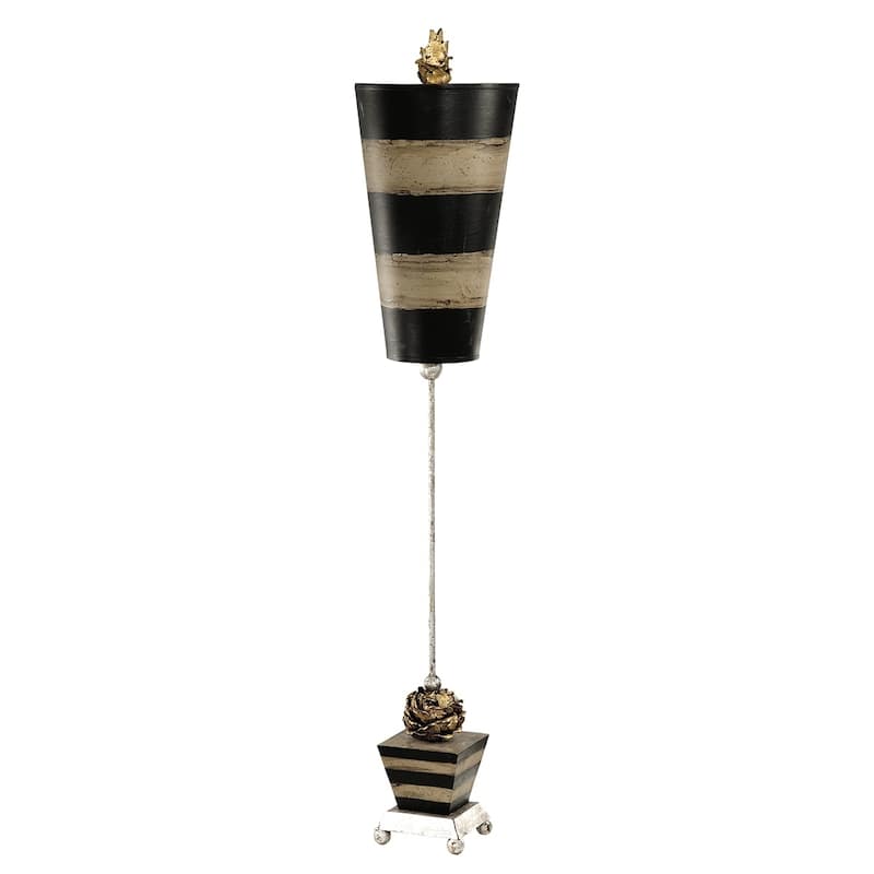 Black Gold Striped Buffet Table Lamp Lucas McKearn