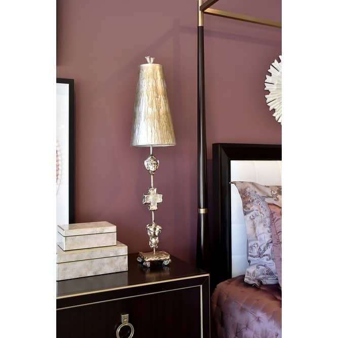 Fragment Antiqued Silver Buffet Table Lamp By Lucas McKearn