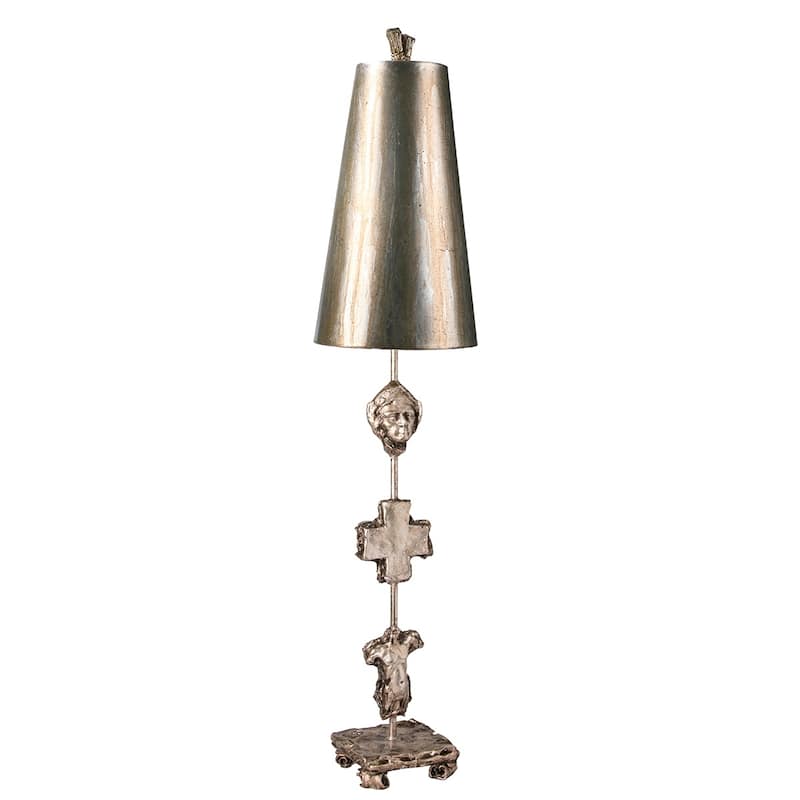 Fragment Antiqued Silver Buffet Table Lamp By Lucas McKearn