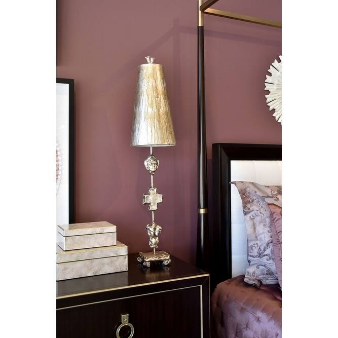 Fragment Antiqued Silver Buffet Table Lamp By Lucas McKearn