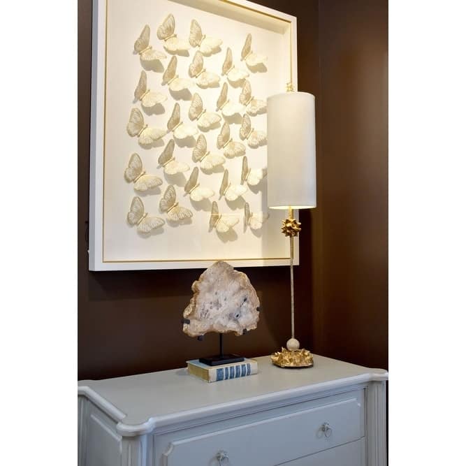 Dressy Casual Gold Beige Buffet Tall Table Lamp Lucas McKearn
