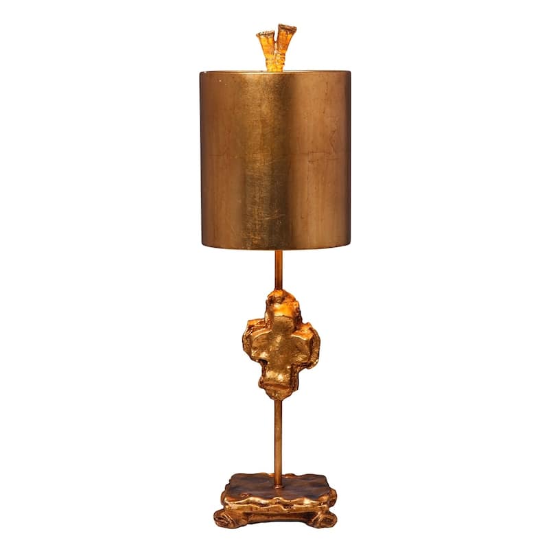Cross Gold Table Lamp By Lucas McKearn Finished in Antiqued Gold