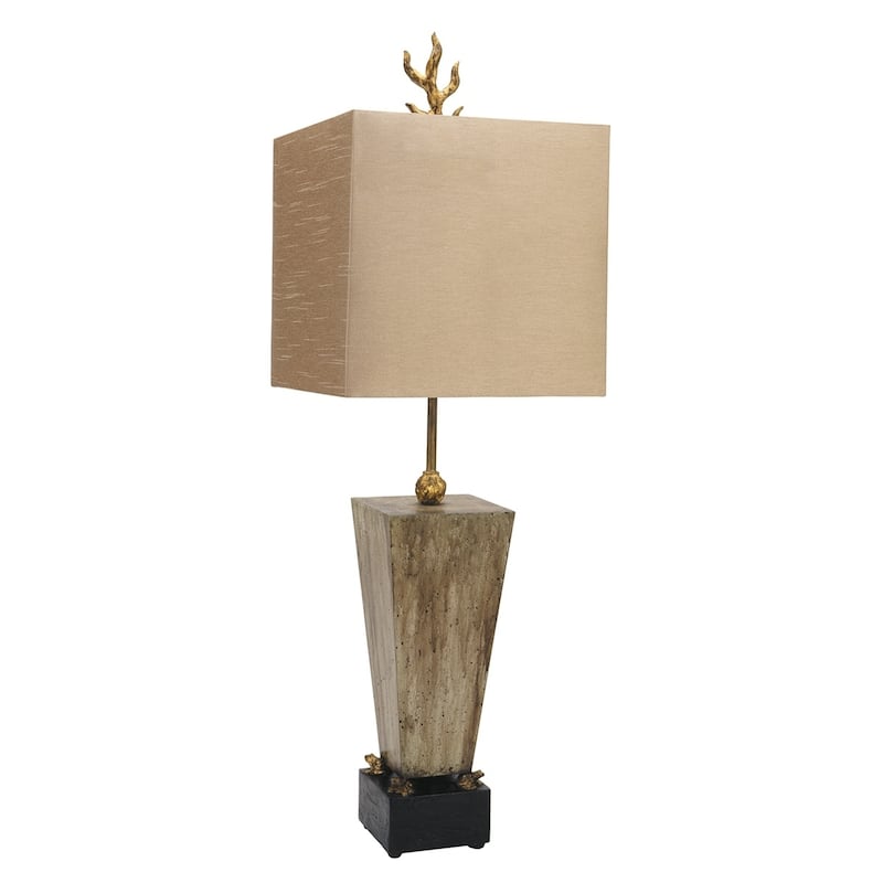 Grenouille Table Lamp By Lucas McKearn With Square Silk Shade