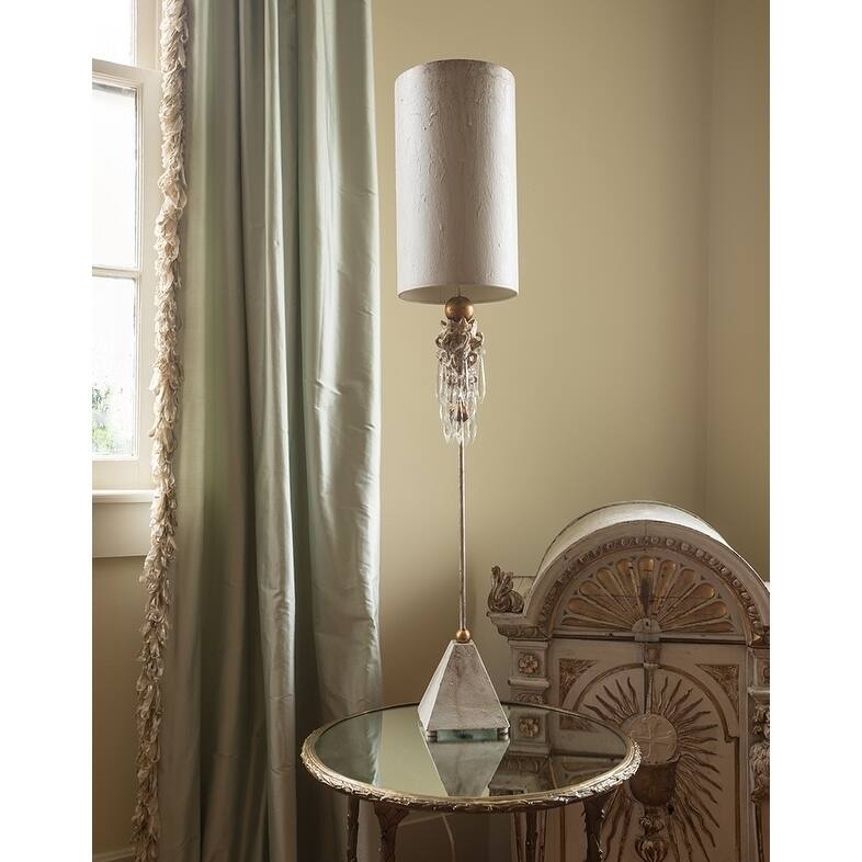Buffet Table Lamp Crystals and Shabby Chic By Lucas McKearn