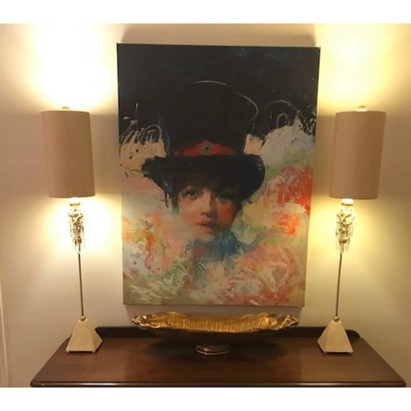 Buffet Table Lamp Crystals and Shabby Chic By Lucas McKearn