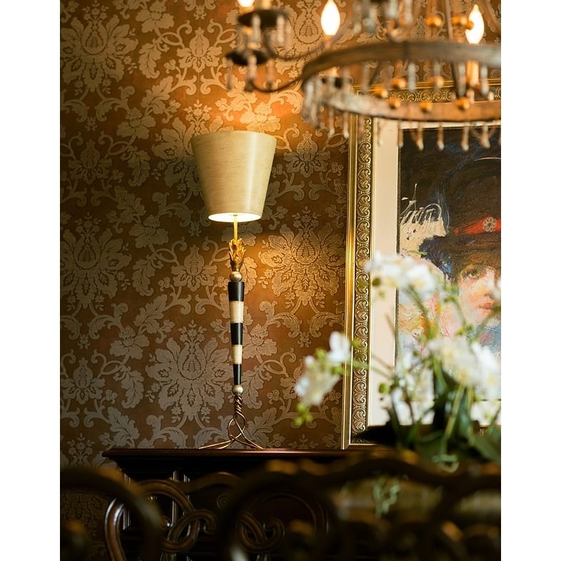 Flambeau Dressy Striped Buffet Table Lamp By Lucas McKearn