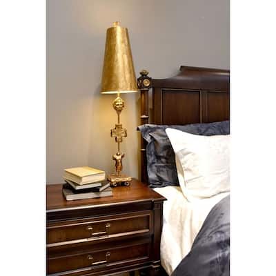Fragment Antiqued Gold Buffet Table Lamp By Lucas McKearn