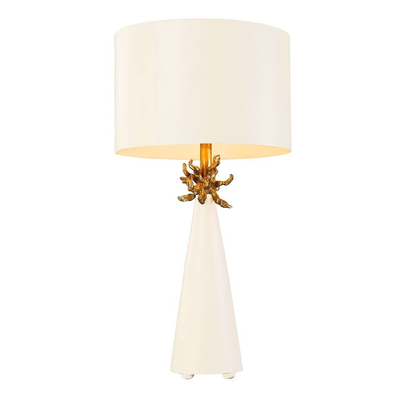 Neo White and Gold Buffet Table Lamp By Lucas McKearn