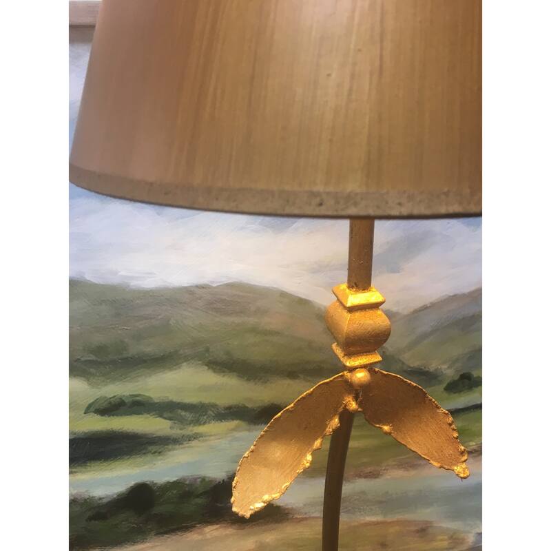 Red Bell Gold Buffet Table LAMP By Lucas McKEarn