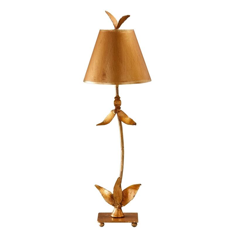 Red Bell Gold Buffet Table LAMP By Lucas McKEarn