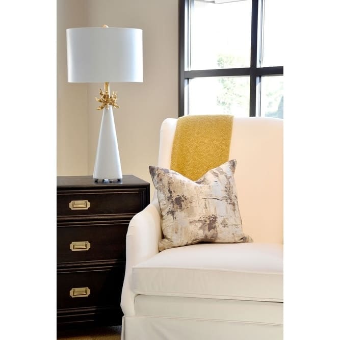 Neo Light Blue and Gold Buffet Table Lamp By Lucas McKearn