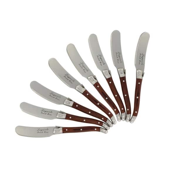 slide 2 of 3, French Home Laguiole Spreaders, Set of 8, Pakkawood