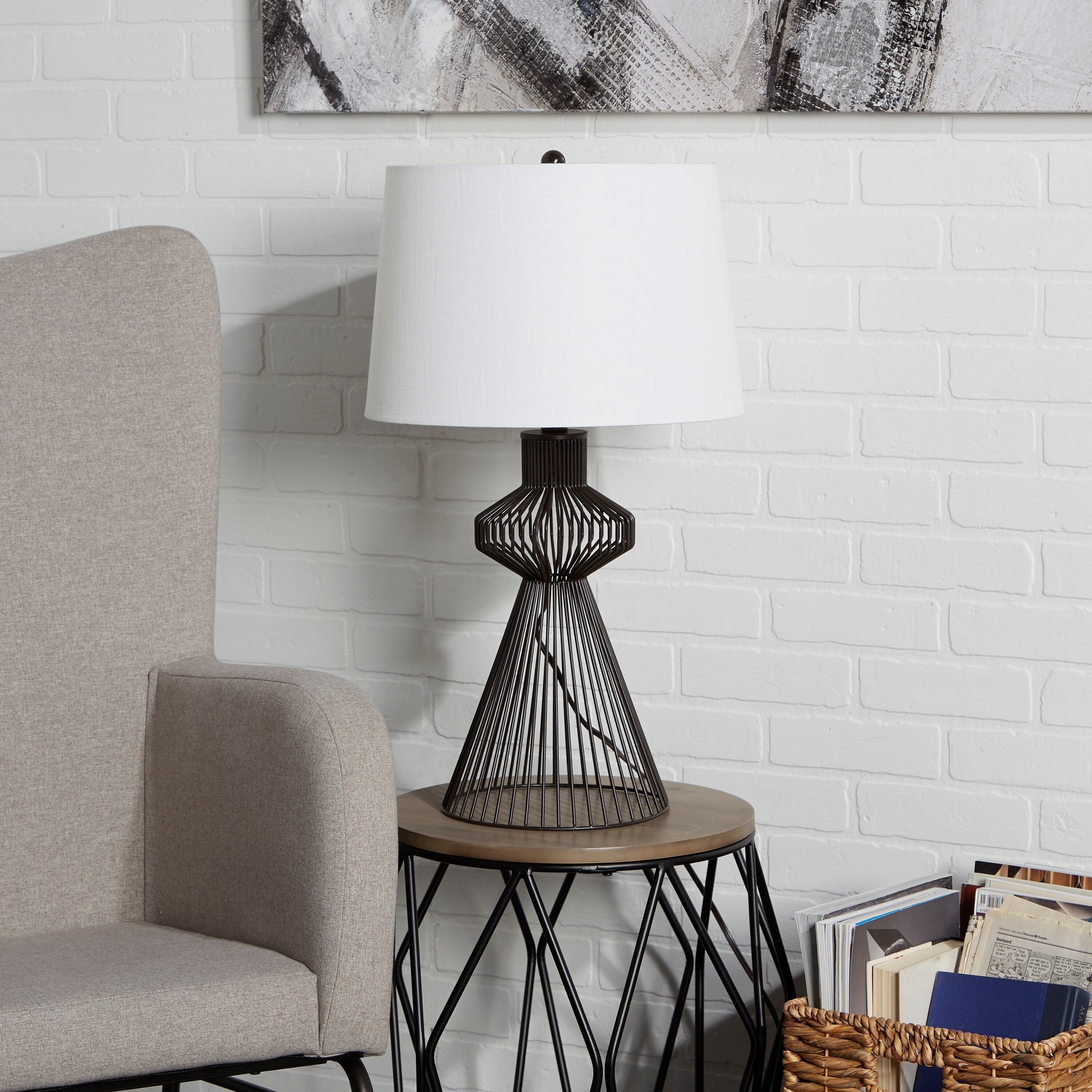 wire table lamp
