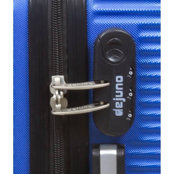 Dejuno Helix 3-piece Hardside Spinner Luggage Set Blue