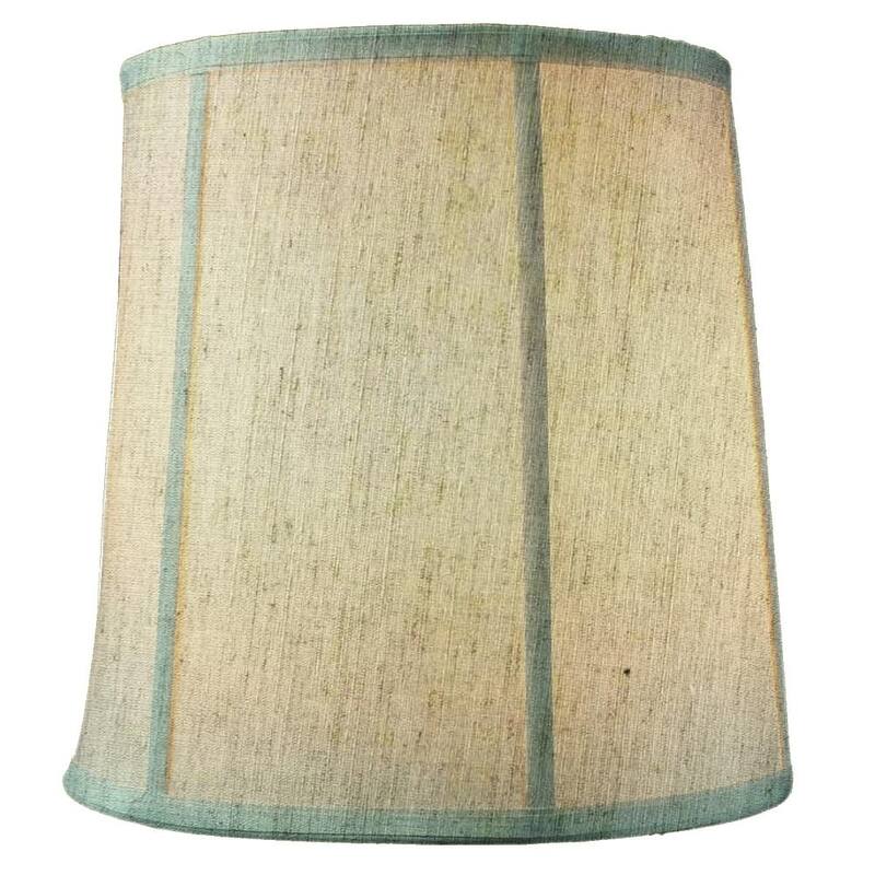 14"x16"x17" Tall Drum Softback Lampshade Textured Oatmeal Fabric