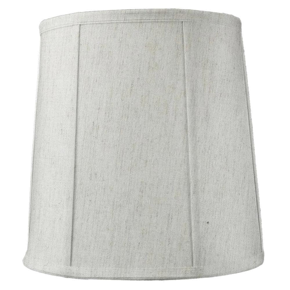 14"x16"x17" Tall Drum Softback Lampshade Textured Oatmeal Fabric