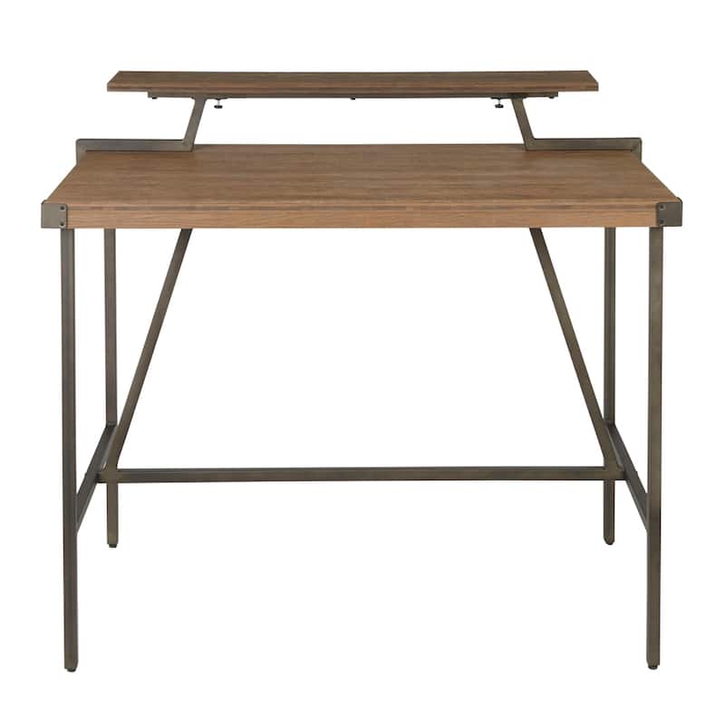Carbon Loft Gunn Stand Up Desk with Removable Shelf - Antique Metal