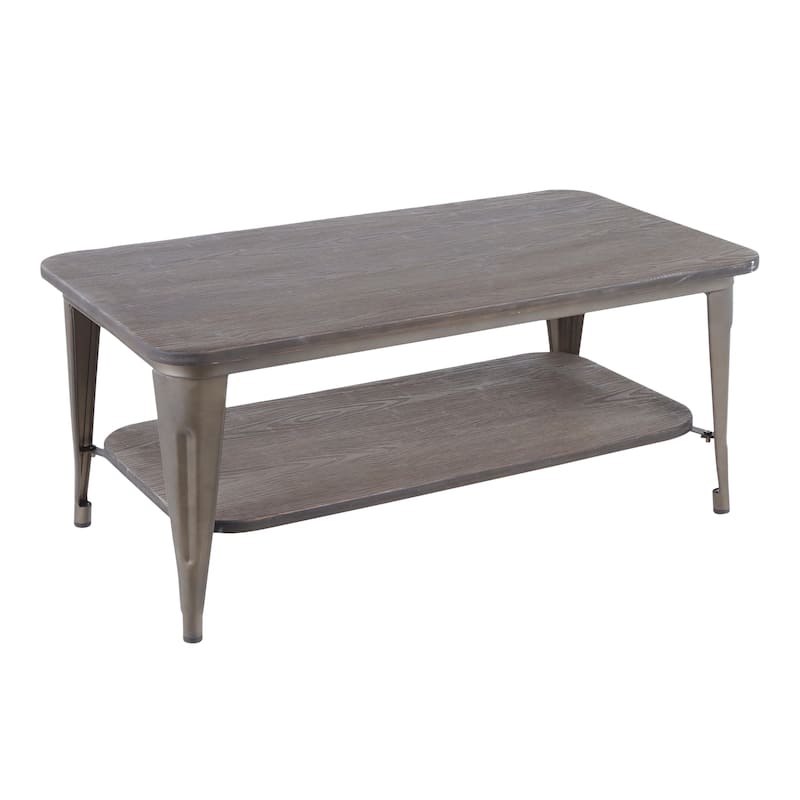 Carbon Loft Samira Wood and Metal Industrial Coffee Table - N/A