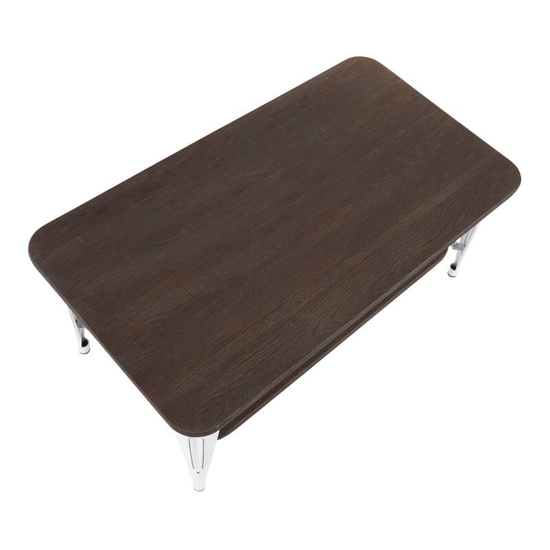 Carbon Loft Samira Wood and Metal Industrial Coffee Table - N/A