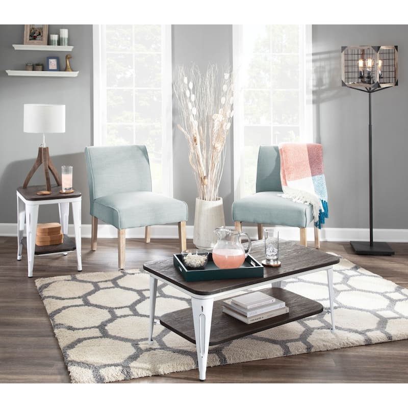 Carbon Loft Samira Wood and Metal Industrial Coffee Table - N/A
