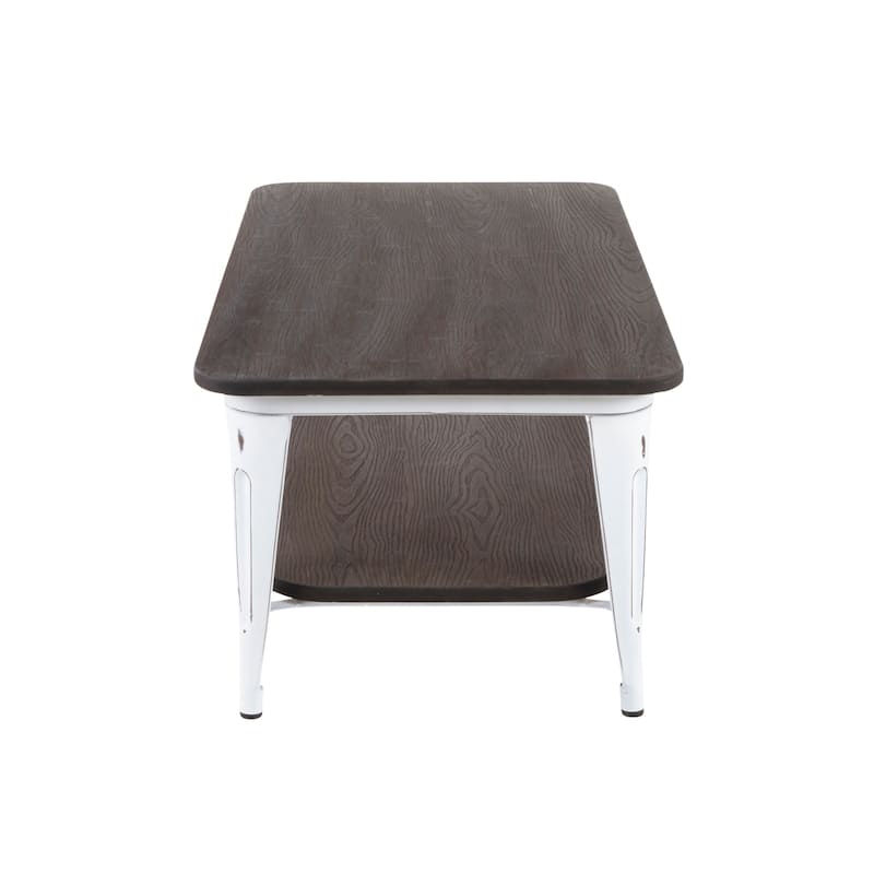 Carbon Loft Samira Wood and Metal Industrial Coffee Table - N/A