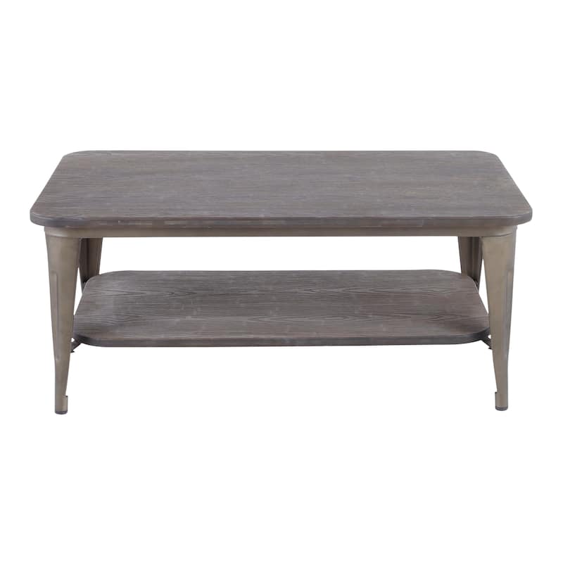 Carbon Loft Samira Wood and Metal Industrial Coffee Table - N/A - Antique/Espresso