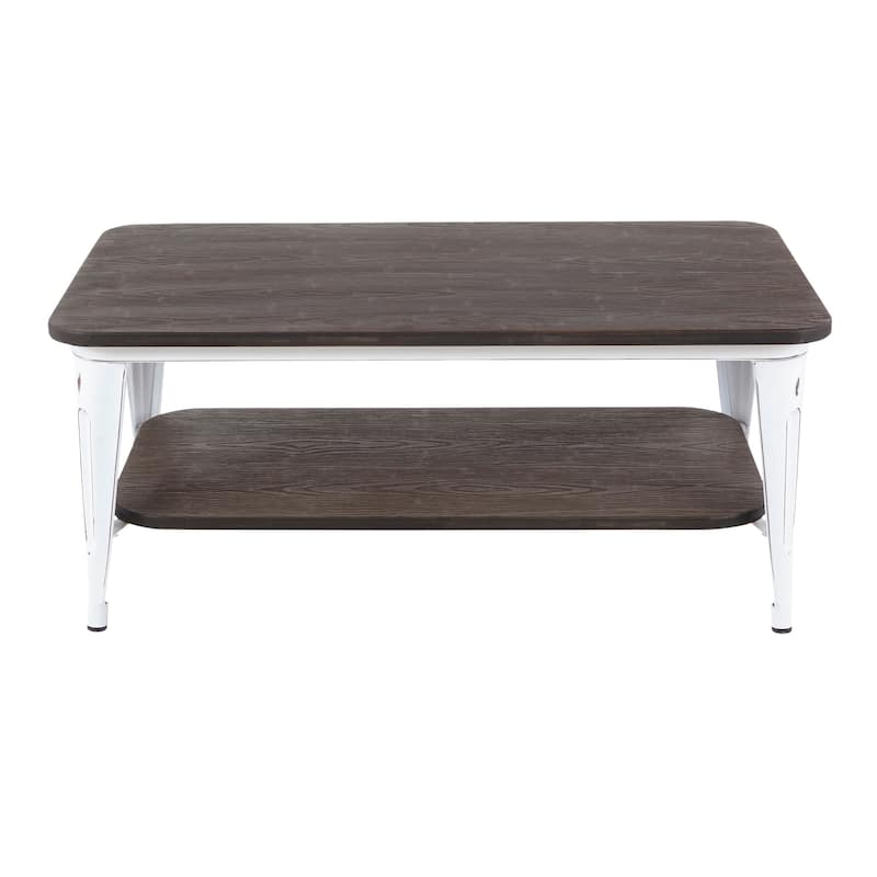 Carbon Loft Samira Wood and Metal Industrial Coffee Table - N/A