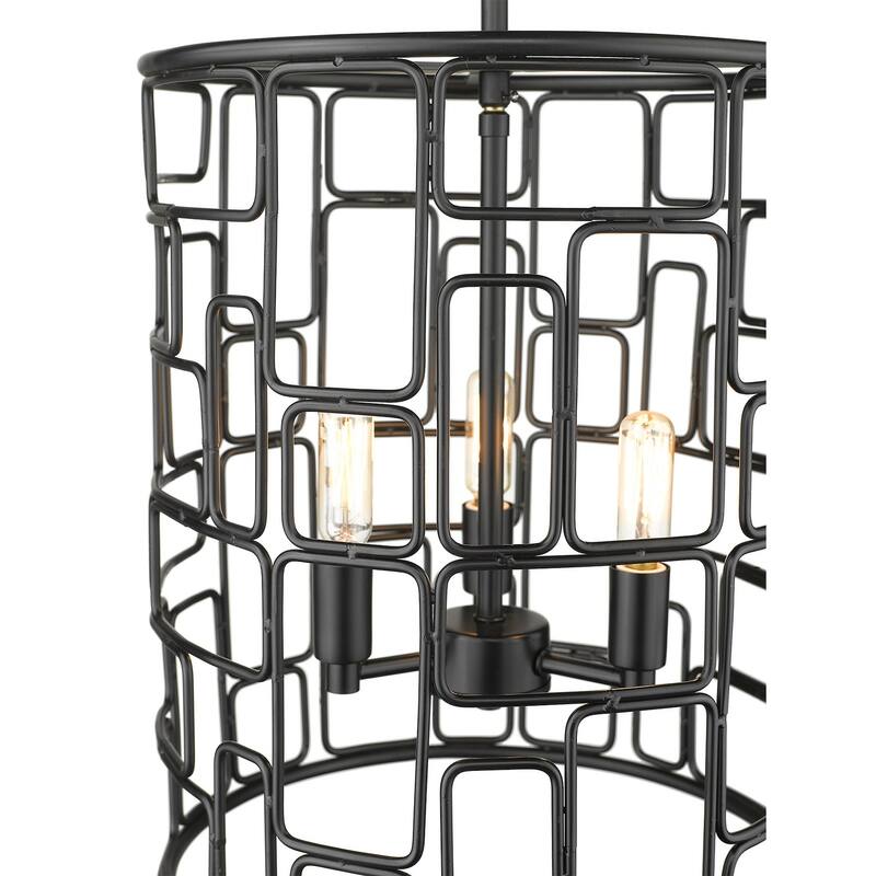 Amoret 3-light Matte Black Convertible Pendant - Matte Black