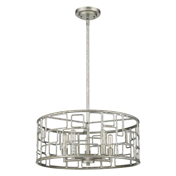 Amoret 5light Antique Silver Convertible Pendant Bed Bath & Beyond 27555375