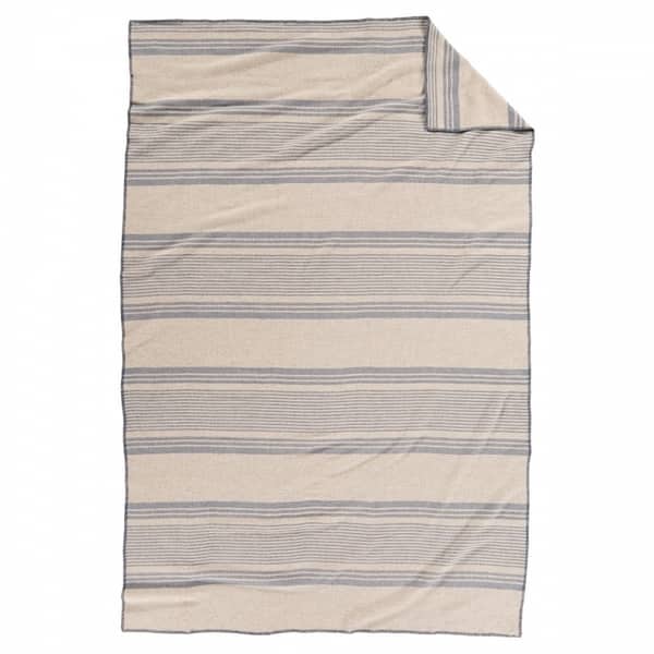 Pendleton Eco Wise Wool Queen Blanket Irving Stripe Grey