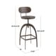 preview thumbnail 8 of 13, Carbon Loft Goddard Industrial Metal and Wood Mid-back Bar Stool
