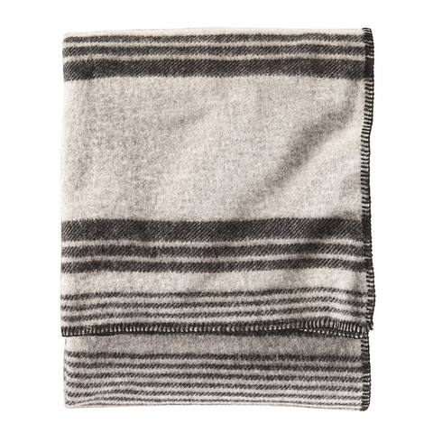Pendleton ez-Care Irving Stripe Grey Twin Blanket