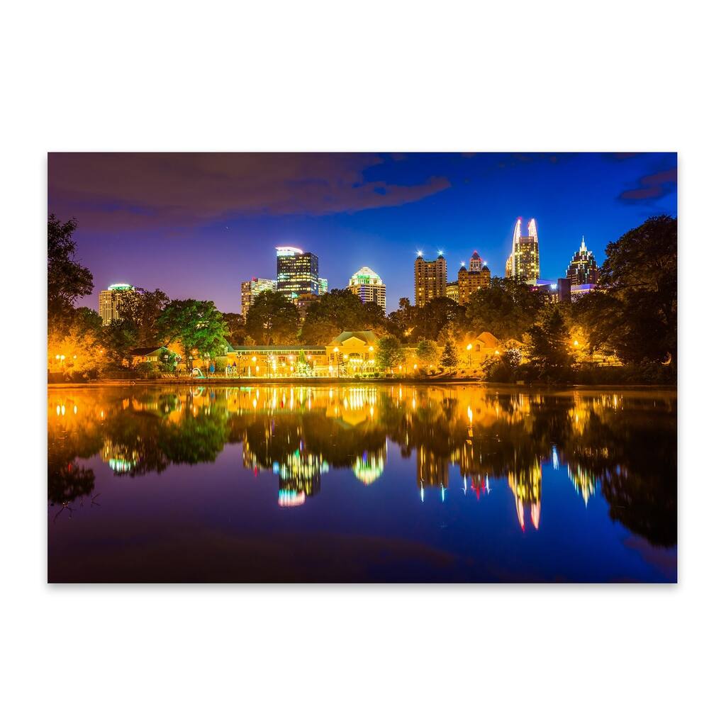 Noir Gallery Atlanta GA Skyline Cityscape Metal Wall Art Print