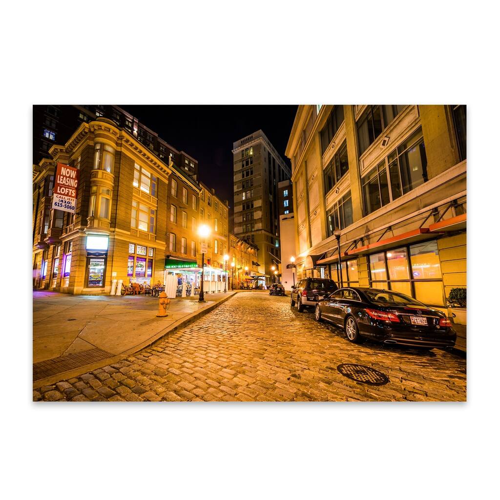 Noir Gallery Cobblestone Street Baltimore MD Metal Wall Art Print
