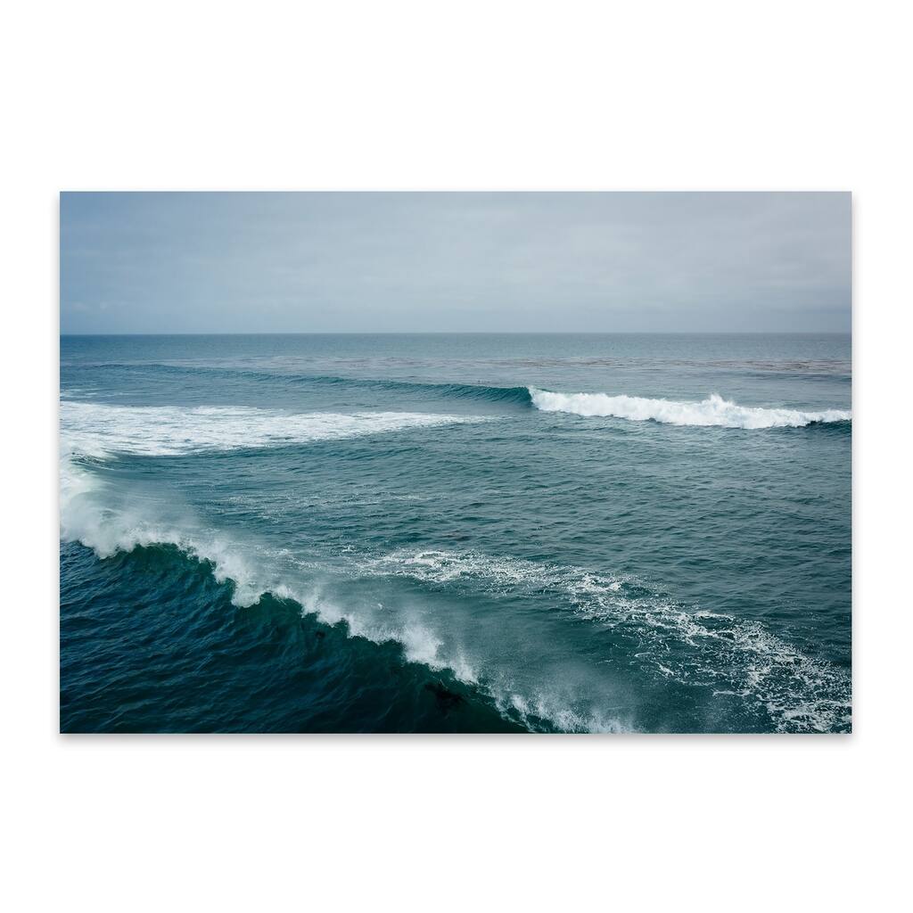 Noir Gallery Santa Cruz California Ocean Wave Metal Wall Art Print