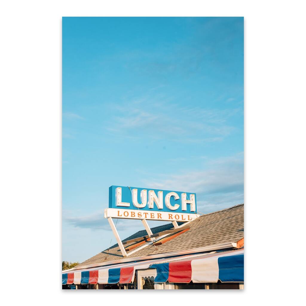 Noir Gallery Lobster Roll Sign Montauk NY Metal Wall Art Print