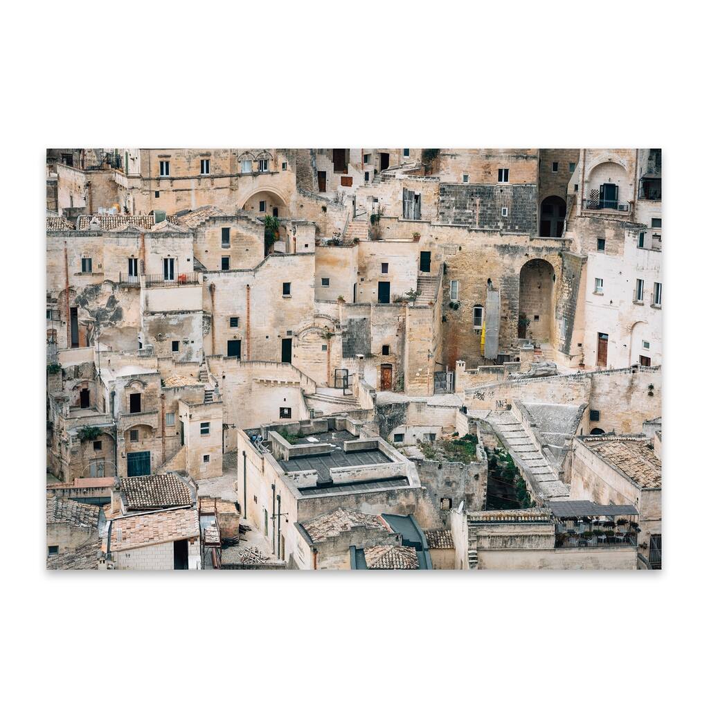 Noir Gallery Sassi Matera Basilicata Italy Metal Wall Art Print