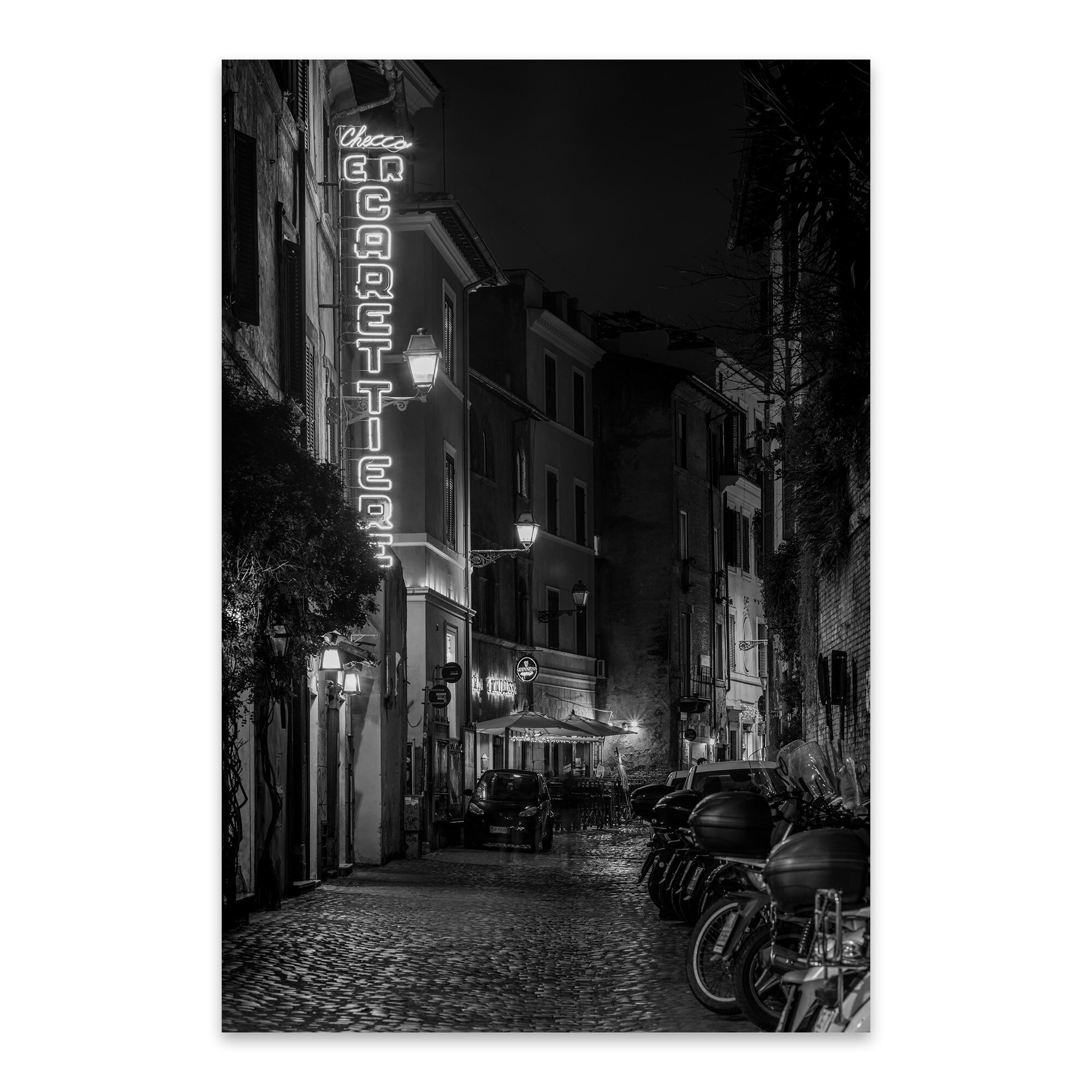 Shop Jon Bilous Black And White Rome Italy Urban Metal Wall Art