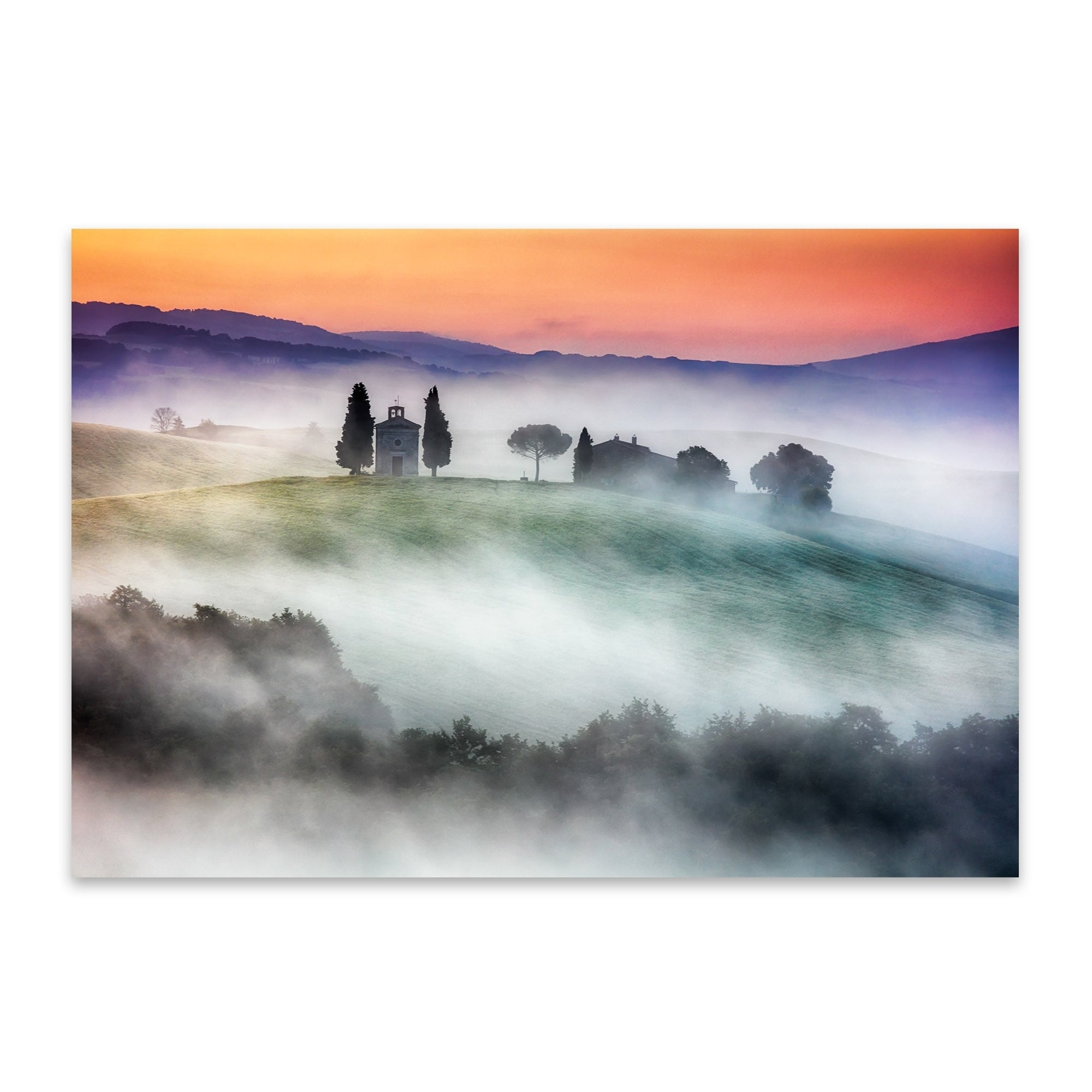 Noir Gallery Val d'Orcia Tuscany Italy Chapel Metal Wall Art Print