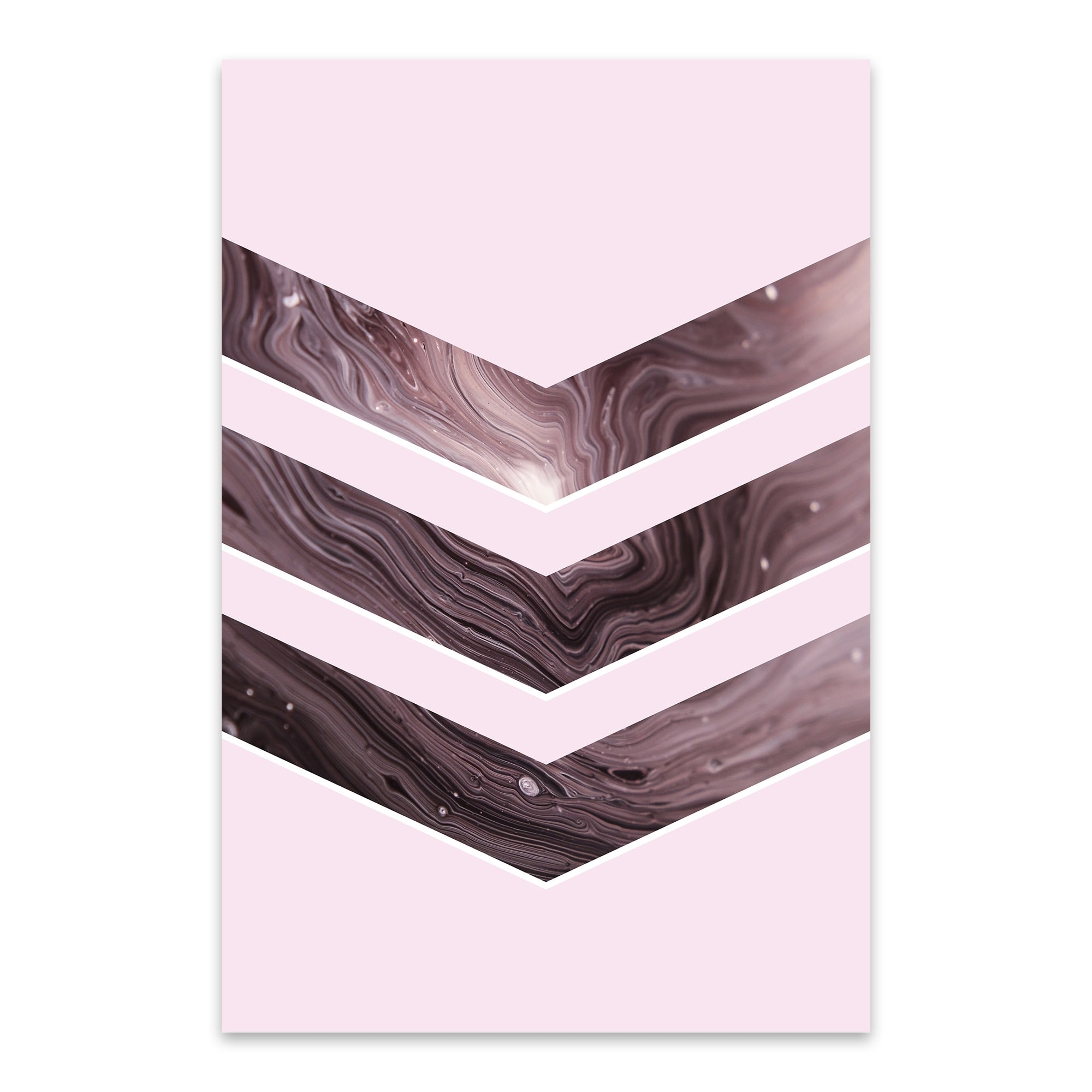 Shop Leon Garlin Pink Agate Chevron Noir Gallery Pink Chevron