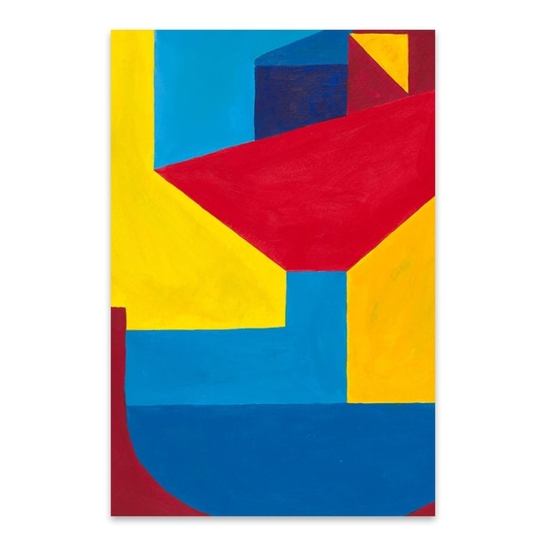 Noir Gallery Abstract City Geometric Painting Metal Wall Art Print. Opens flyout.