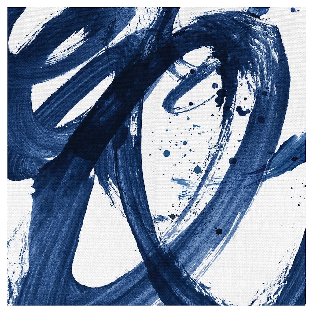 Indigo Brushstrokes by Willowbrook Fine Art Canvas Art Print Abstract