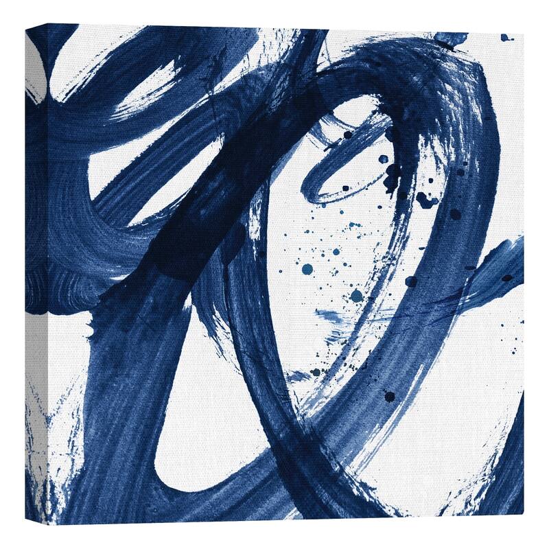 Indigo Brushstrokes by Willowbrook Fine Art Canvas Art Print Abstract